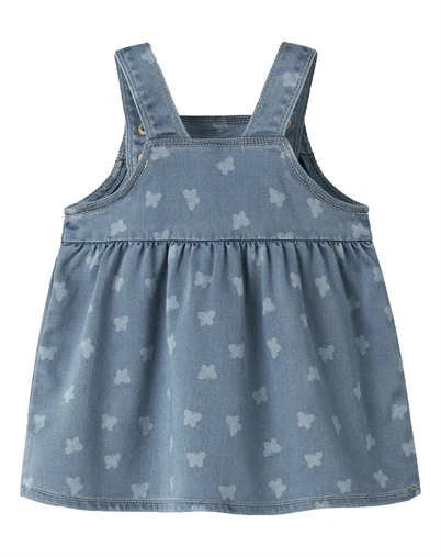 Name It - NBFMille Denim Kjole - Light Blue Denim/ Butterfly